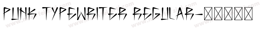 Punk Typewriter Regular字体转换